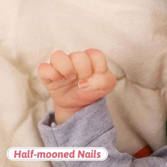 18 Inch Reborn Baby Doll Boy Realistic Sleeping Vinyl Body Toy for Kids Age 3 - Picture 8 of 9